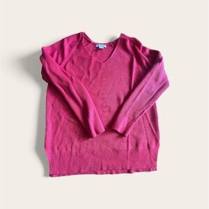 Athleta Hanover refined sweater hot pink EUC